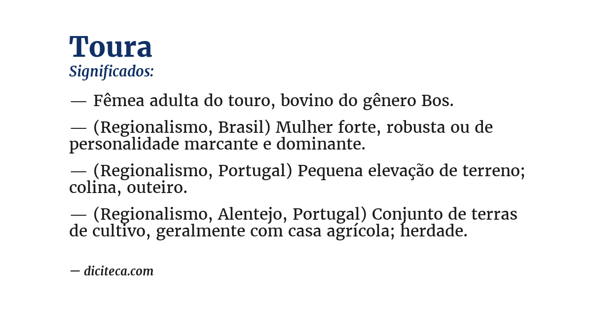 Significado de toura