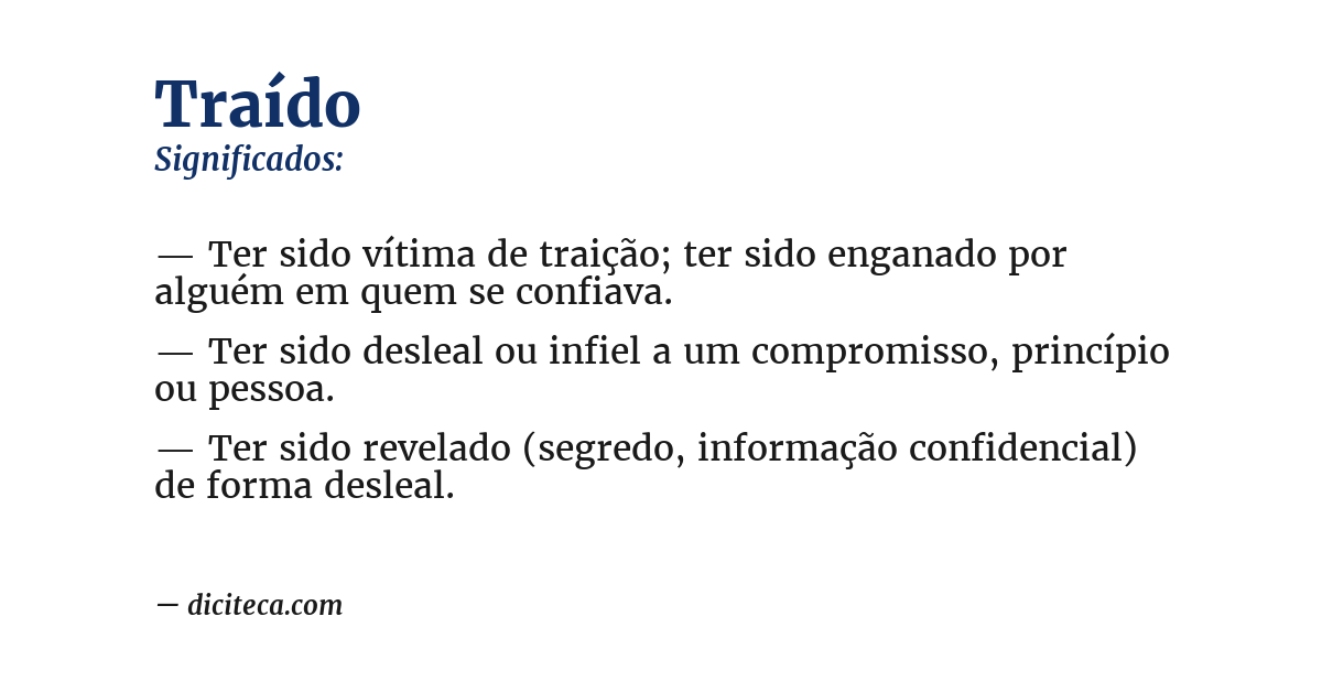 Significado de traído