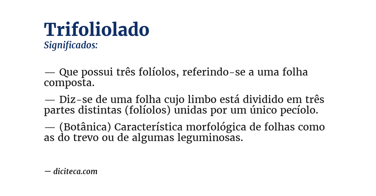 Significado de trifoliolado
