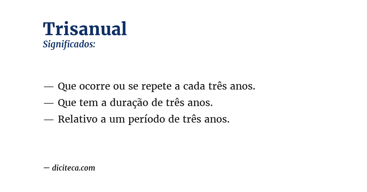 Significado de trisanual