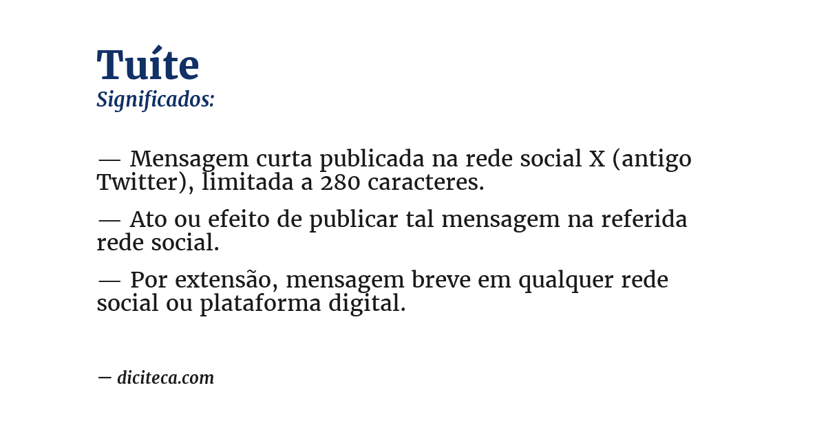 Significado de tuíte