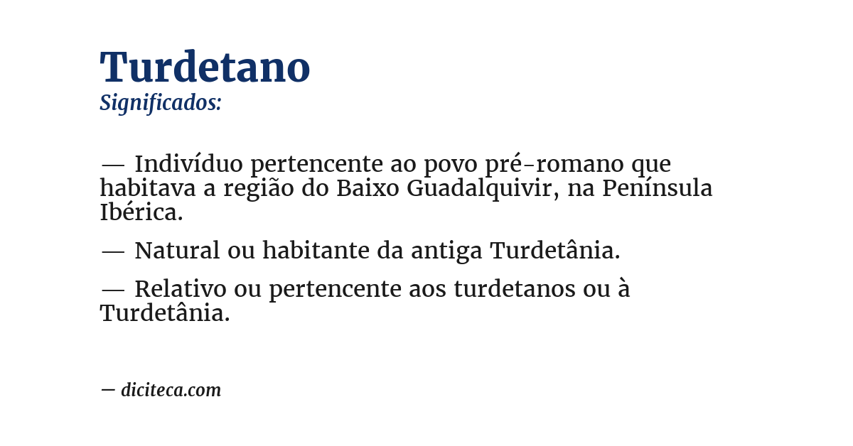Significado de turdetano