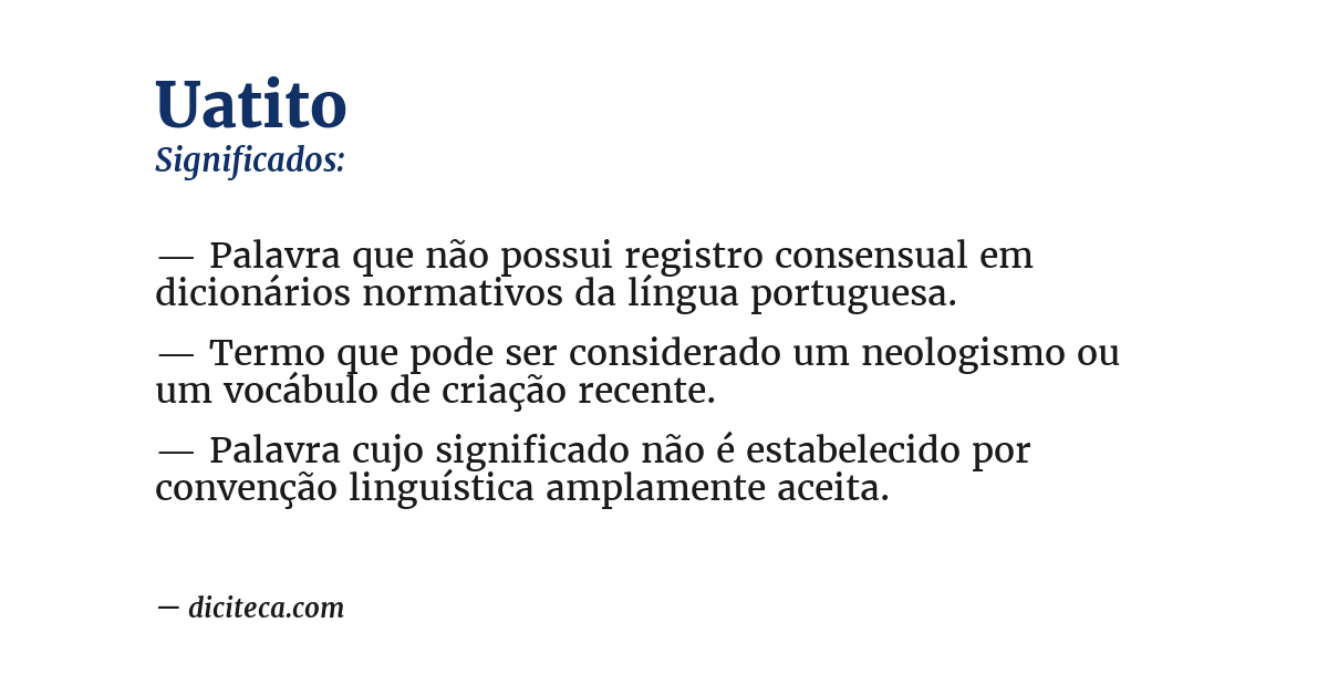 Significado de uatito