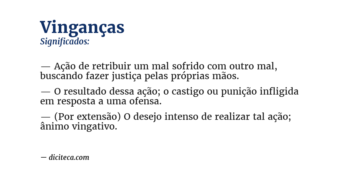 Significado de vinganças