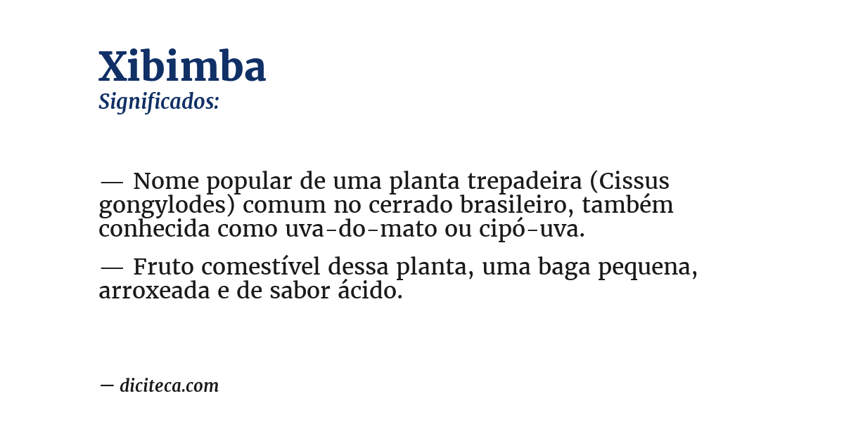 Significado de xibimba