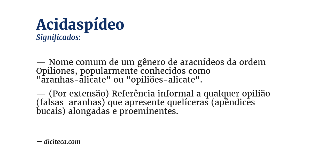 Significado de acidaspídeo