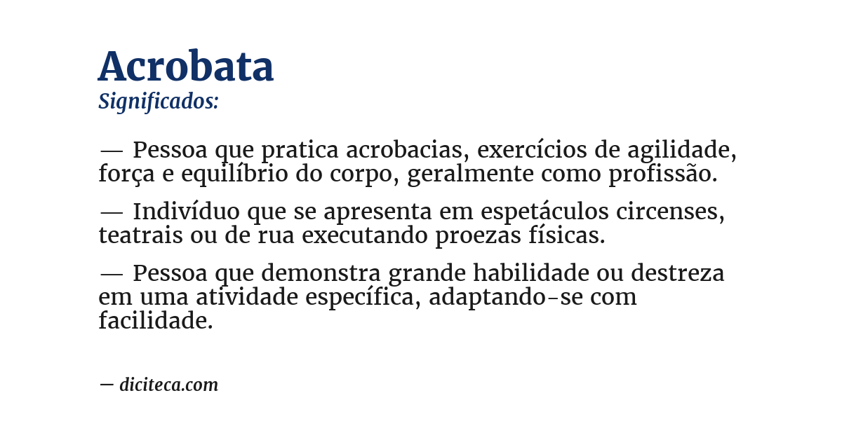 Significado de acrobata