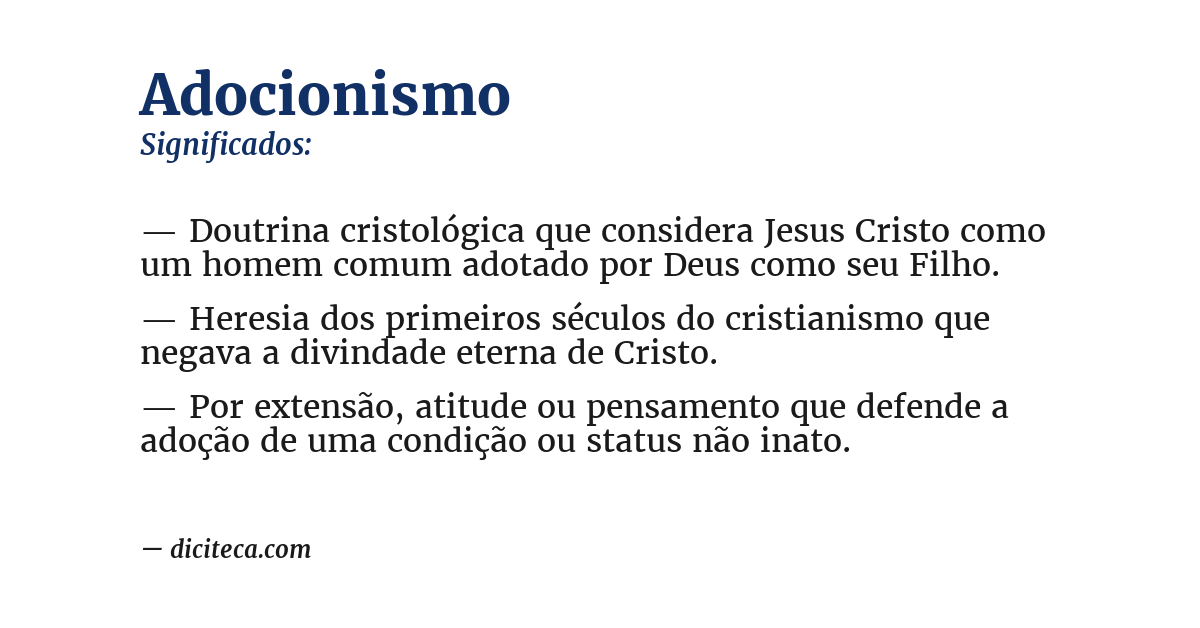 Significado de adocionismo