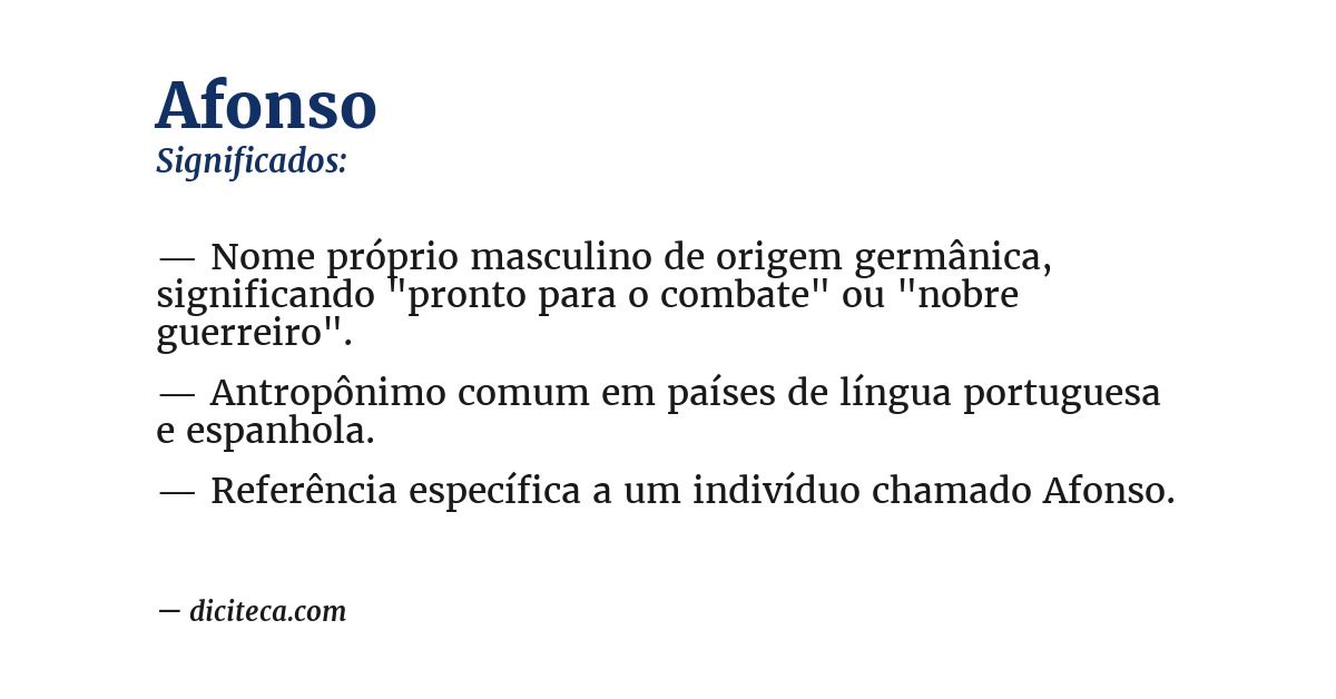 Significado de afonso