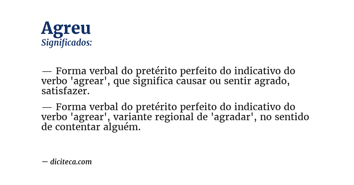 Significado de agreu