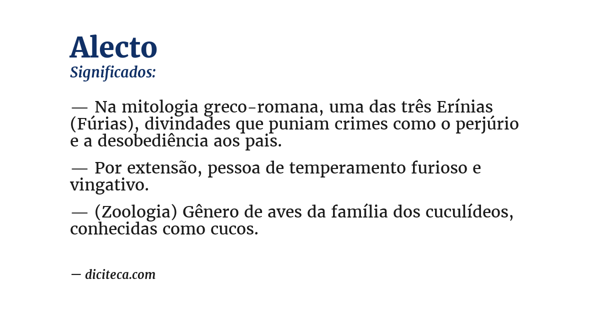 Significado de alecto