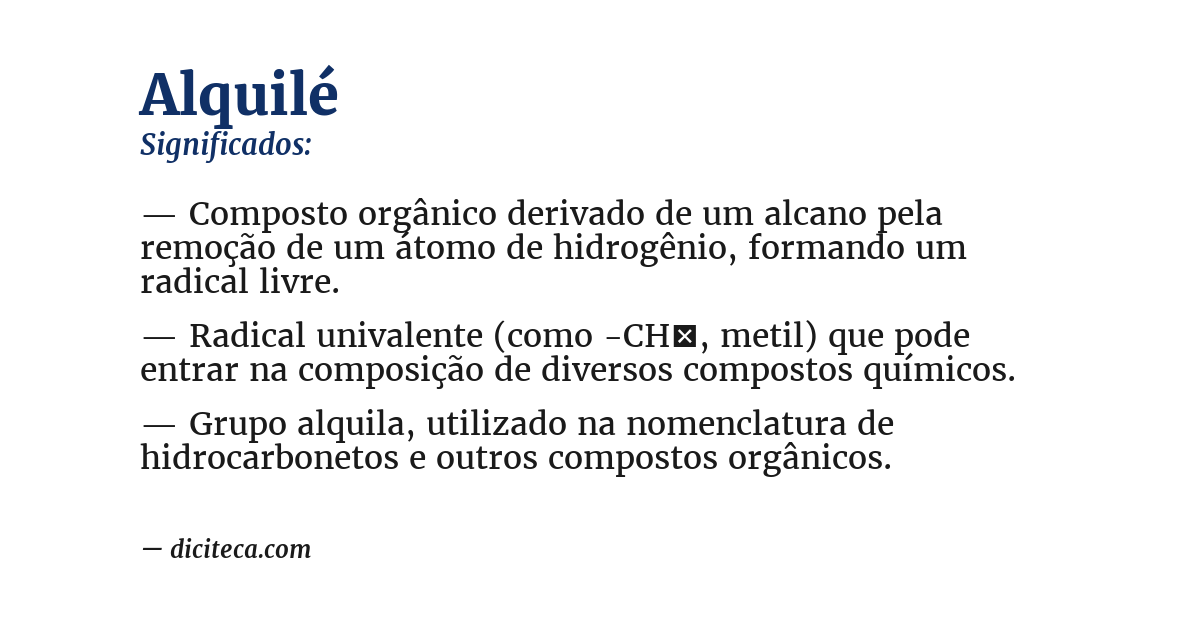 Significado de alquilé