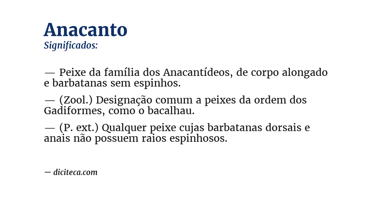 Significado de anacanto
