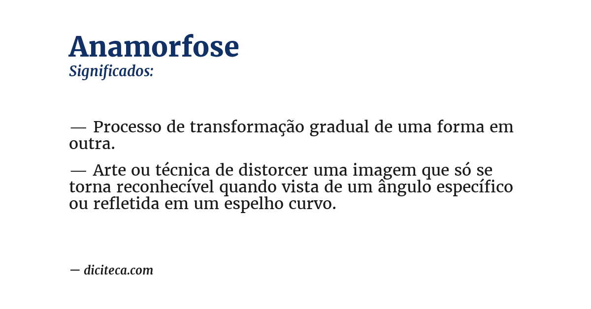Significado de anamorfose