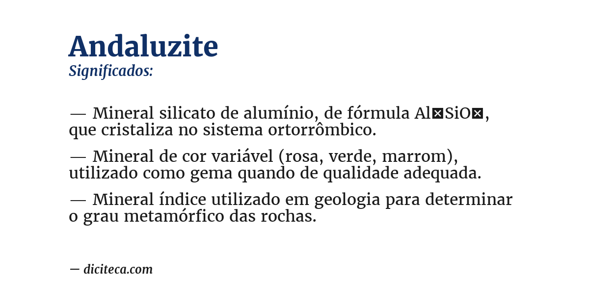 Significado de andaluzite