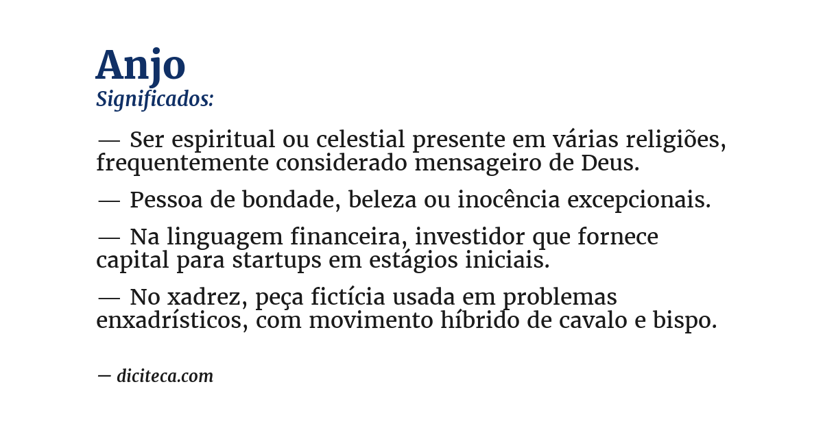 Significado de anjo