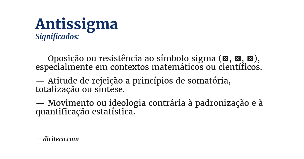 Significado de antissigma