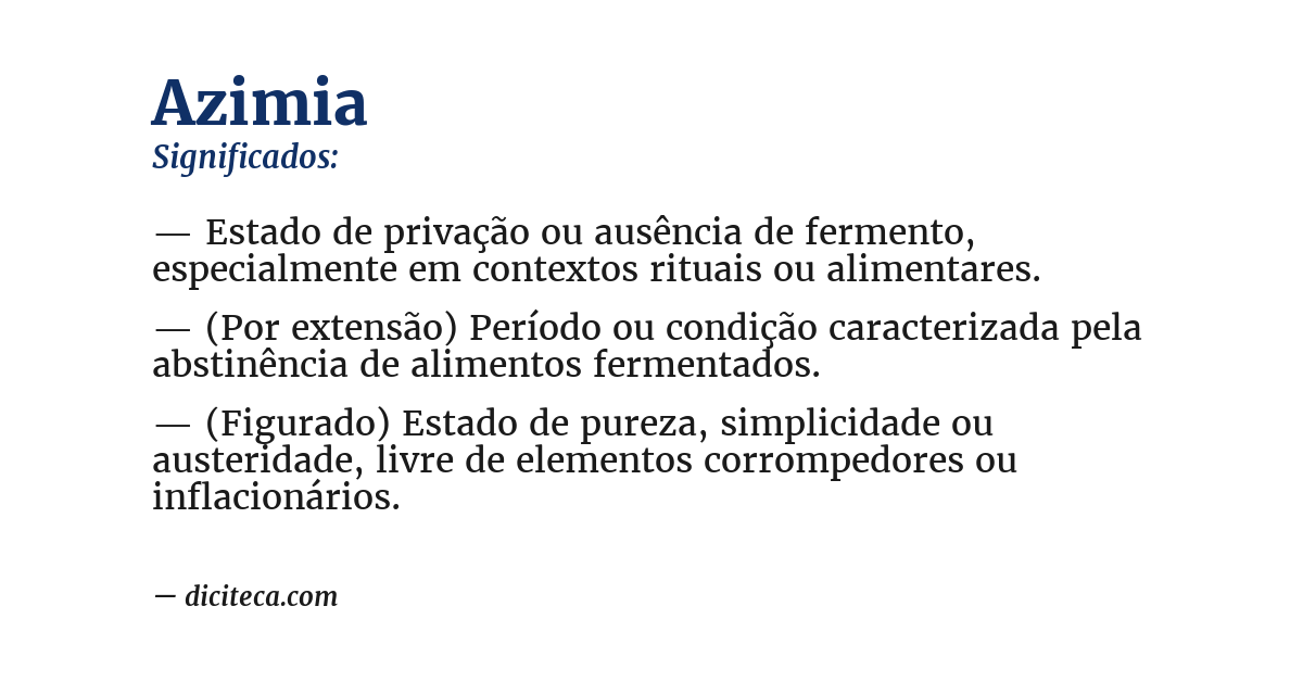 Significado de azimia