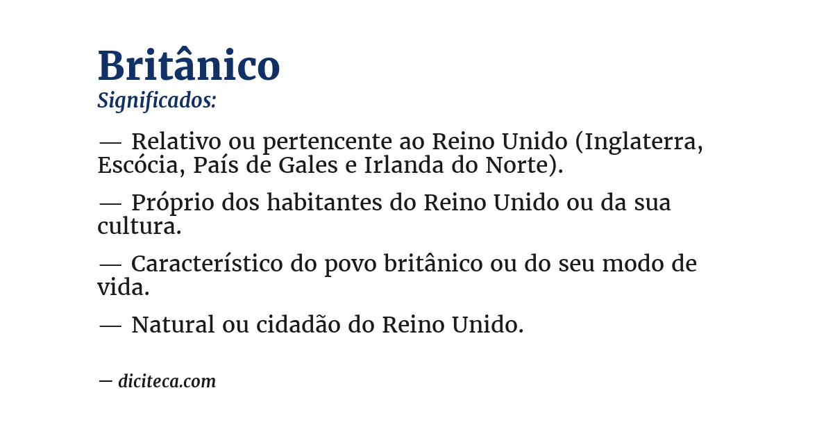 Significado de britânico