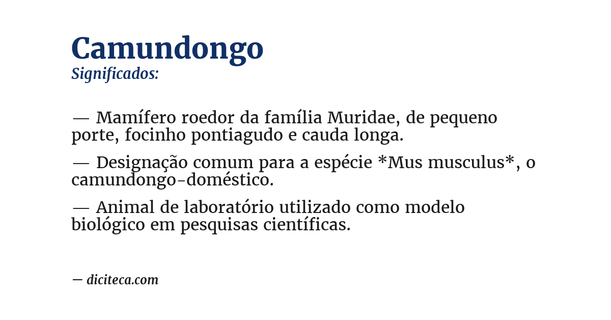 Significado de camundongo