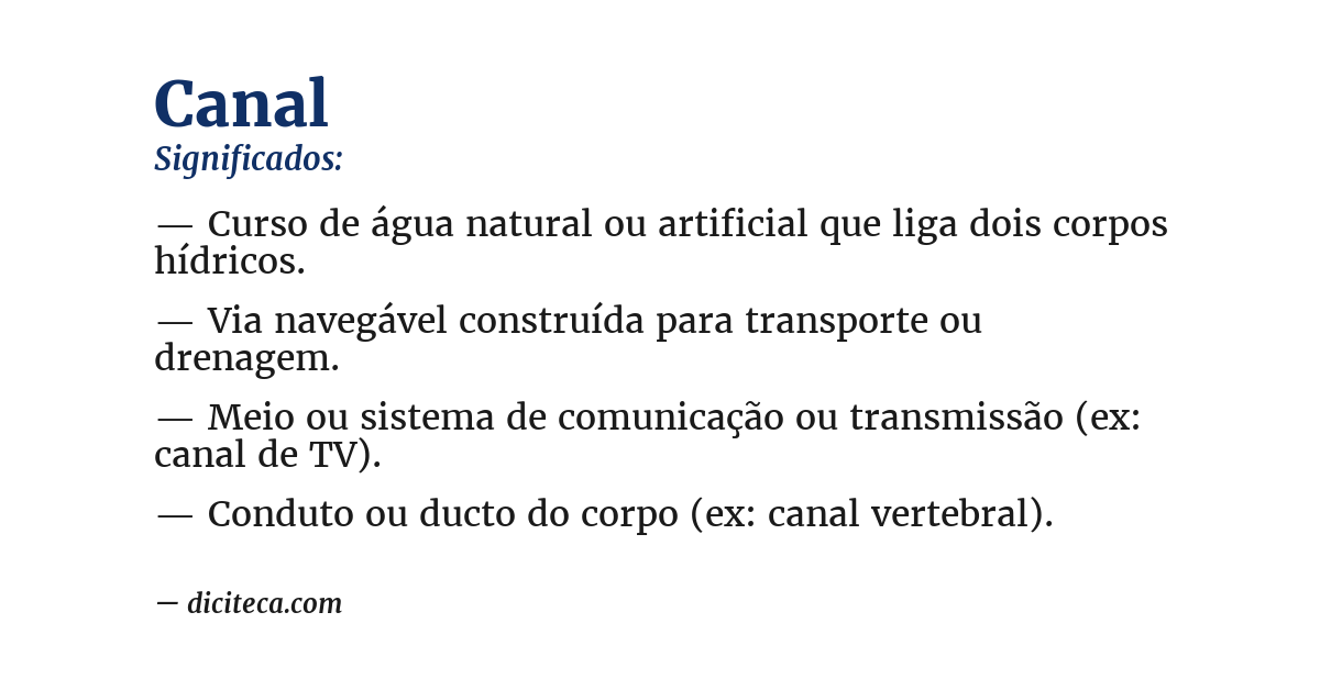 Significado de canal