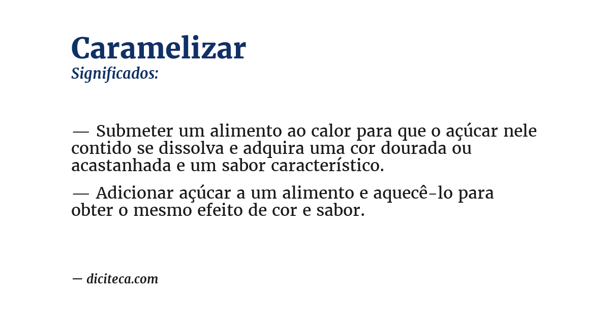 Significado de caramelizar
