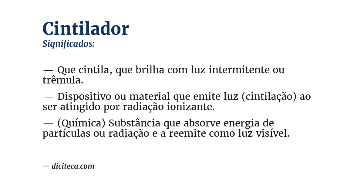 Significado de cintilador