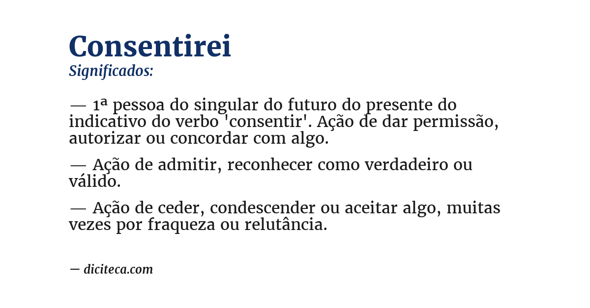Significado de consentirei