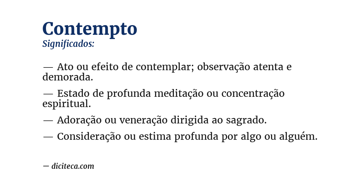 Significado de contempto