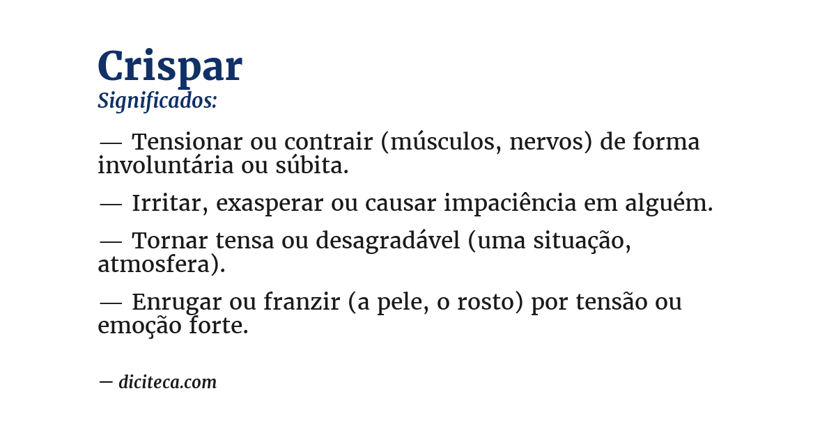 Significado de crispar