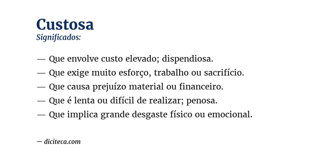 Significado de custosa