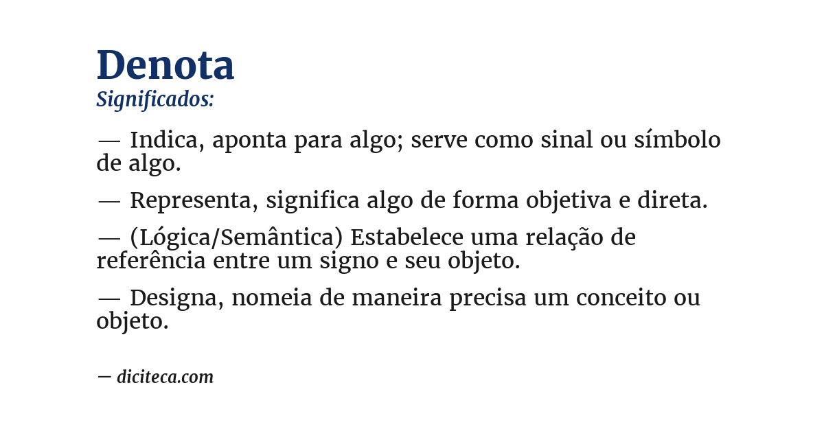 Significado de denota