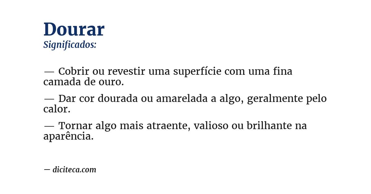 Significado de dourar