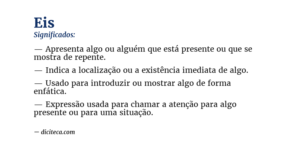 Significado de eis