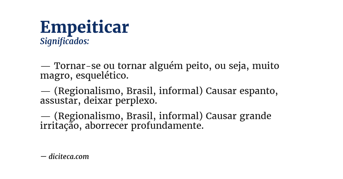Significado de empeiticar