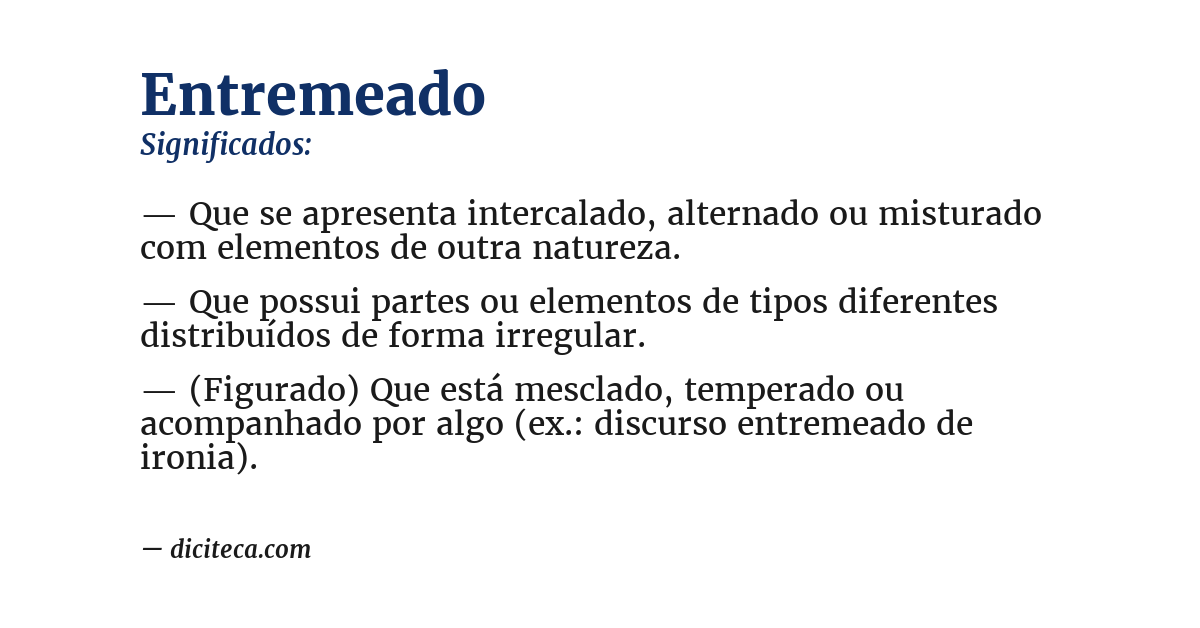 Significado de entremeado