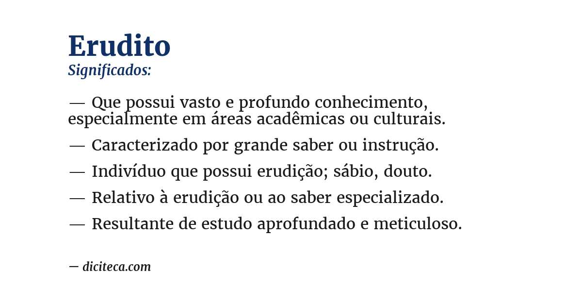 Significado de erudito