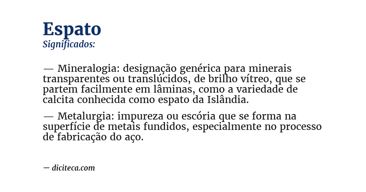 Significado de espato