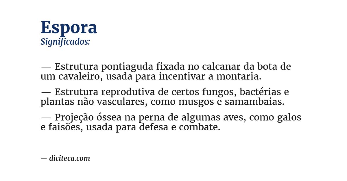 Significado de espora