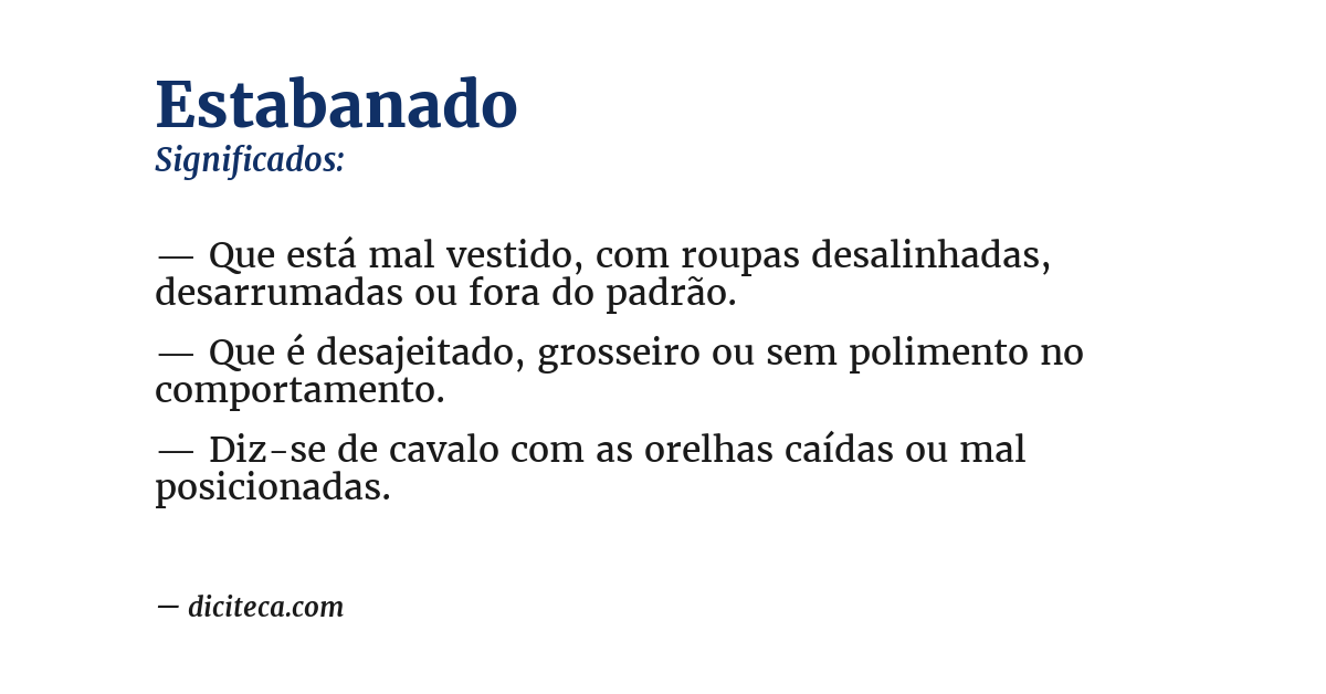 Significado de estabanado