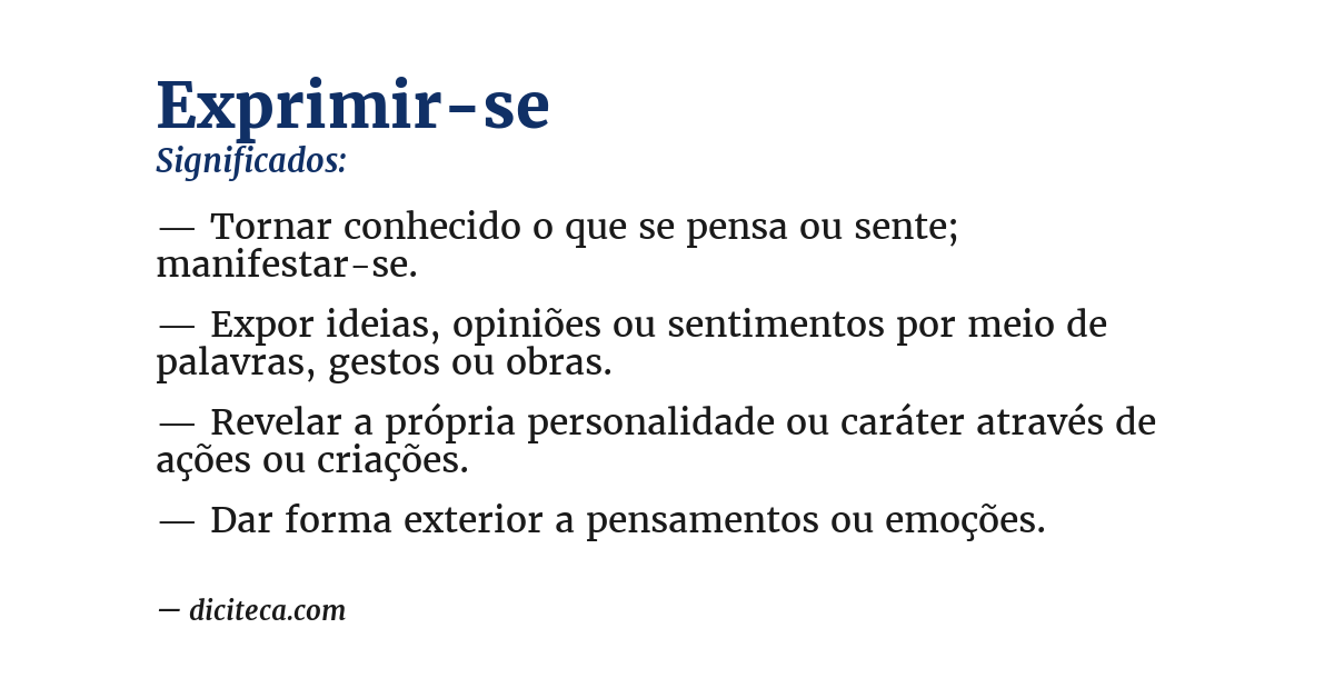 Significado de exprimir-se