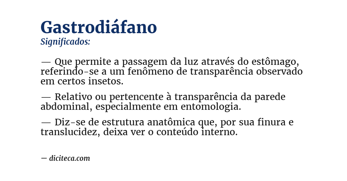 Significado de gastrodiáfano