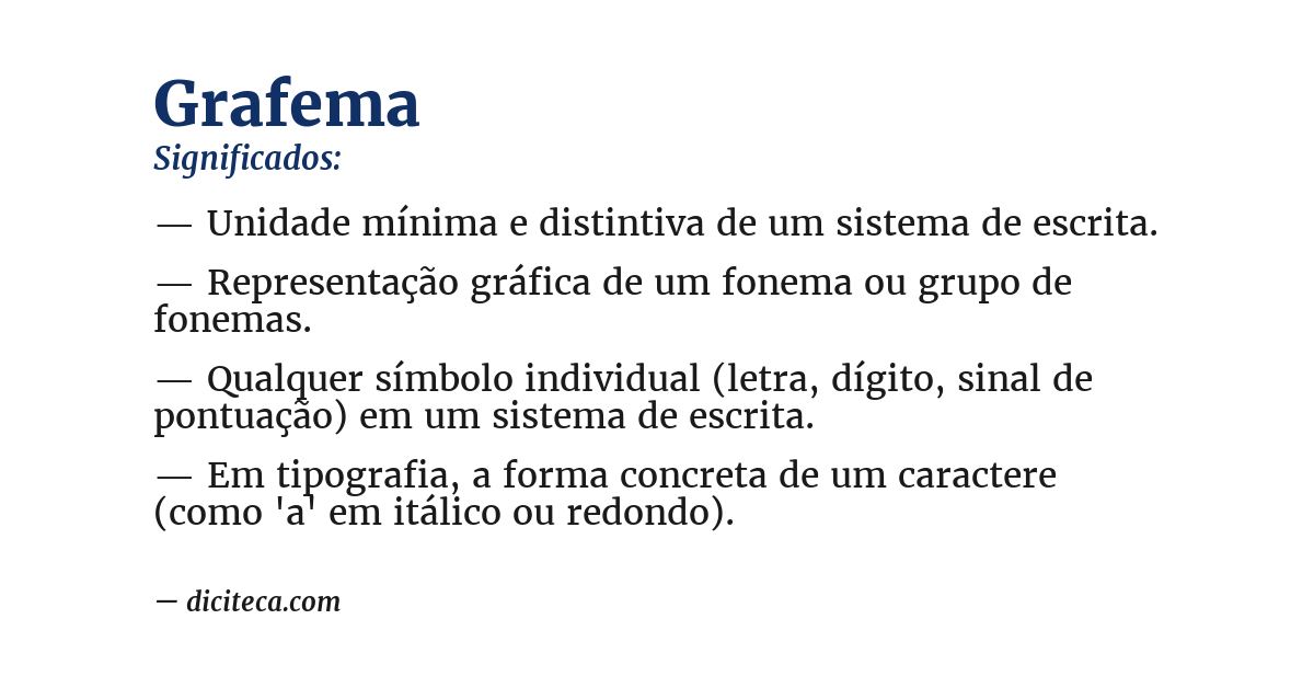 Significado de grafema