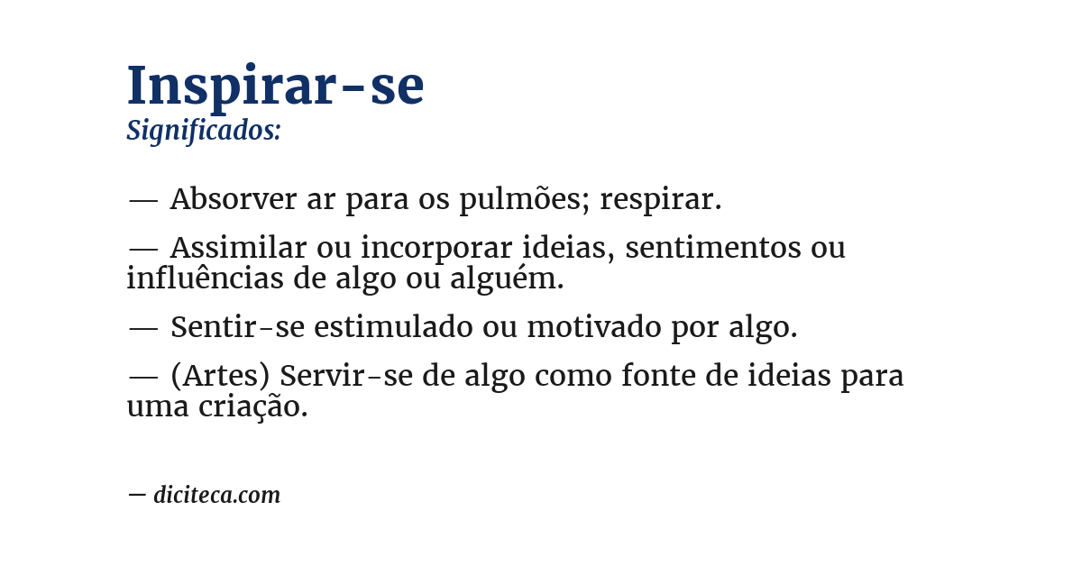 Significado de inspirar-se