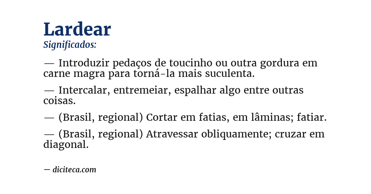 Significado de lardear