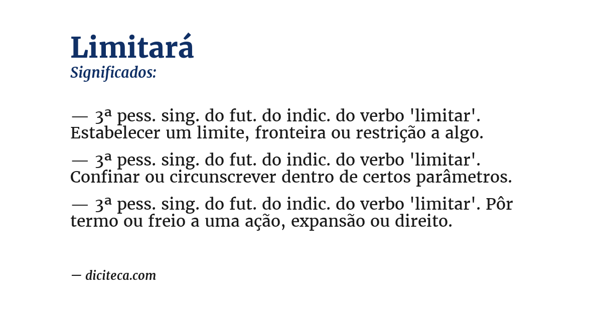 Significado de limitará