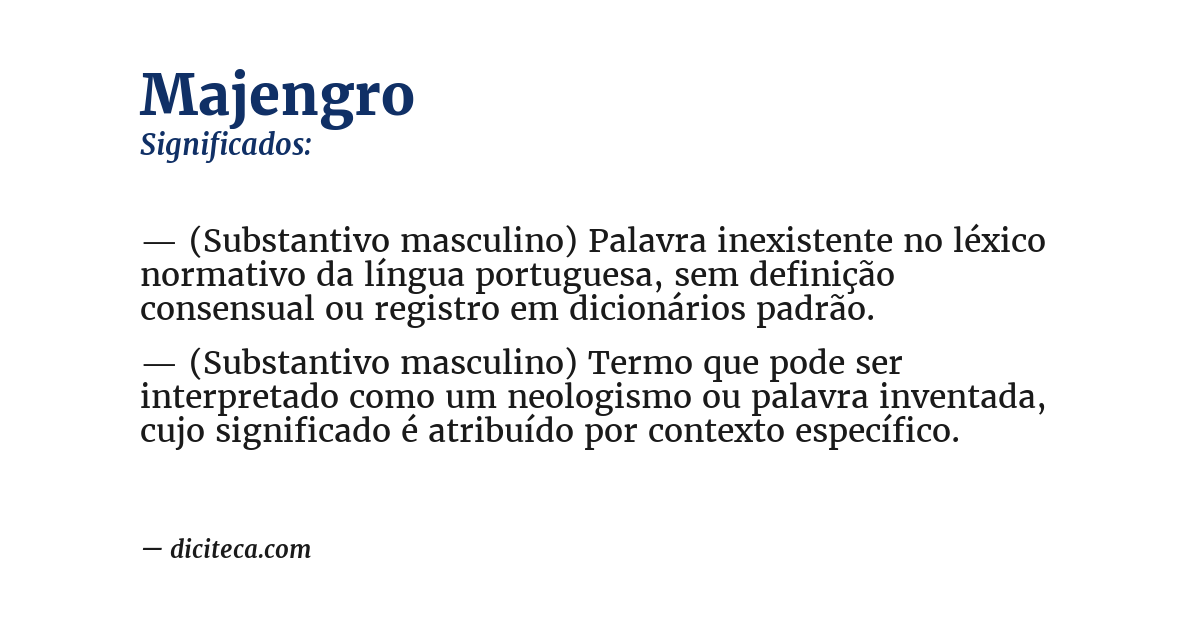 Significado de majengro