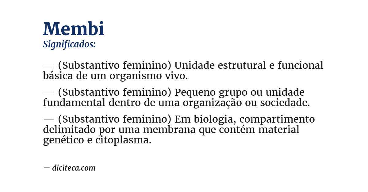 Significado de membi