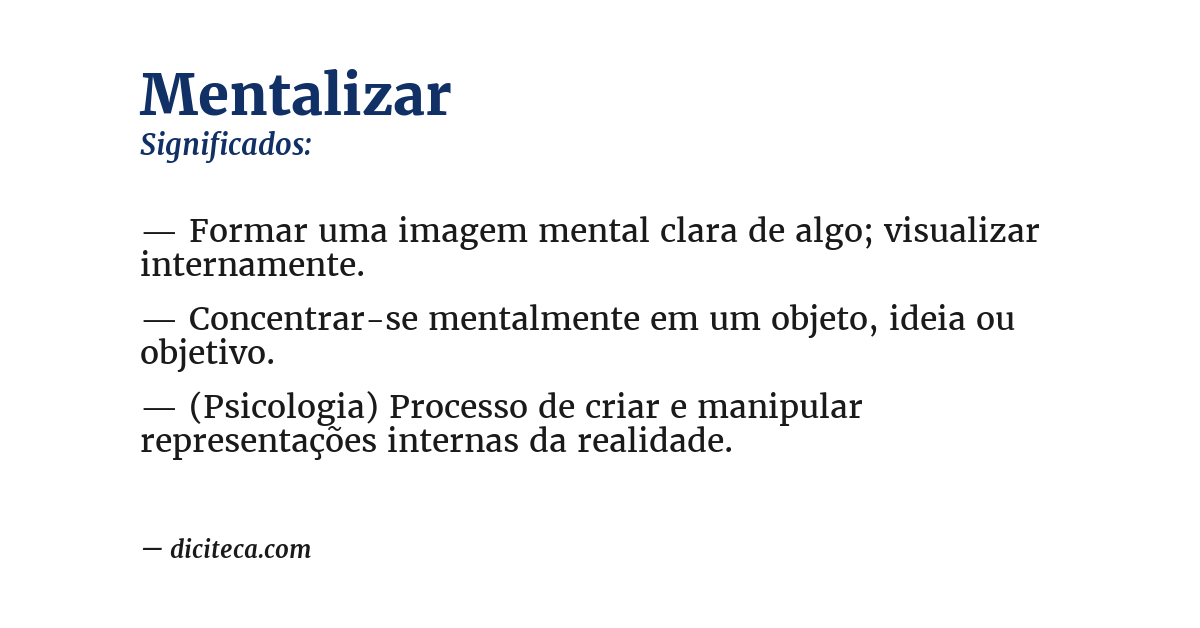 Significado de mentalizar