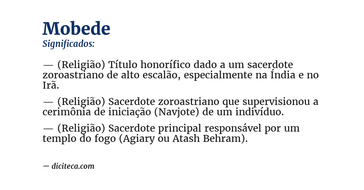 Significado de mobede